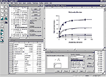 Curve fit one of over 100 built-in graphically illustrated equations or create your own. The Regression Wizard generates a detailed report of your results. You can use Word's Equation Editor. WordArt, or any other OLE object inside your graph page or your report.